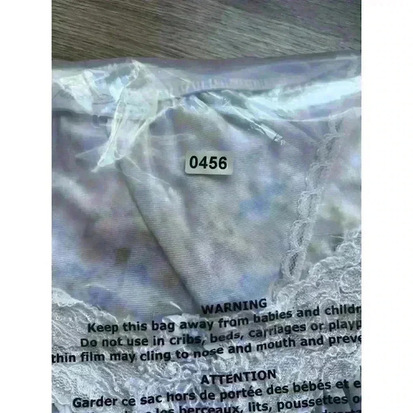 Vtg 70s Miss Elaine Babydoll Nightgown Floral Blue Lace Union Tag Coquette M - Picture 13 of 13